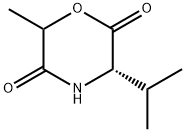 2,5-Morpholinedione,6-methyl-3-(1-methylethyl)-,(3S)-(9CI) Struktur