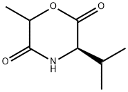 2,5-Morpholinedione,6-methyl-3-(1-methylethyl)-,(3R)-(9CI) Struktur