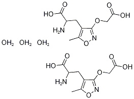 (r,s)-2-Amino-3-[3-(carboxymethoxy)-5-methyl-isoxazol-4 -yl]-propionic Acid Sesquihydrate Struktur