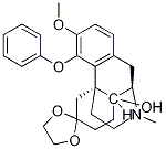 14-Hydroxy-3-Methoxy-17-Methyl-6-oxo-4-phenoxy-Morphinan 6-Ethylene Ketal Struktur