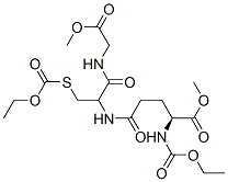 N2-Ethoxycarbonyl-N5-[1-[(carboxymethyl)carbamoyl]-2-(ethoxycarbonylthio)ethyl]-L-glutamine dimethyl ester Struktur