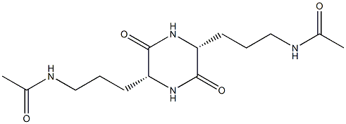 N-(3-(5-[3-(Acetylamino)propyl]-3,6-dioxo-2-piperazinyl)propyl)acetami de Struktur