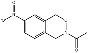 3-Acetyl-3,4-dihydro-7-nitro-1H-2,3-benzoxazine Struktur