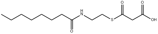 Malonic acid, thio-, S-ester with N-(2-mercaptoethyl)octanamide Struktur