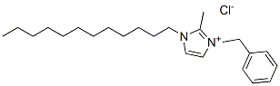 1-Dodecyl-2-methyl-3-benzylimidazolium chloride Struktur