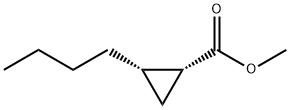 Cyclopropanecarboxylic acid, 2-butyl-, methyl ester, (1R,2S)- (9CI) Struktur