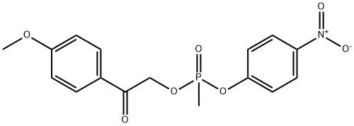 1-(4-methoxyphenyl)-2-[methyl-(4-nitrophenoxy)phosphoryl]oxy-ethanone Struktur