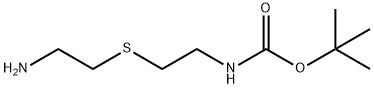 Carbamic acid, [2-[(2-aminoethyl)thio]ethyl]-, 1,1-dimethylethyl ester (9CI) Struktur