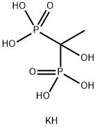 dipotassium dihydrogen (1-hydroxyethylidene)bisphosphonate Struktur