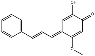 2-Hydroxy-5-methoxy-4-[(1E,2E)-3-phenyl-2-propenylidene]-2,5-cyclohexadien-1-one Struktur