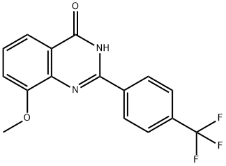 4(1H)-Quinazolinone,  8-methoxy-2-[4-(trifluoromethyl)phenyl]-  (9CI) Struktur