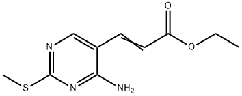 (E)-ethyl 3-(4-aMino-2-(Methylthio)pyriMidin-5-yl)acrylate Struktur