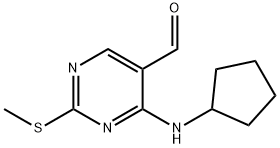 4-(cyclopentylaMino)-2-(Methylthio)pyriMidine-5-carbaldehyde Struktur