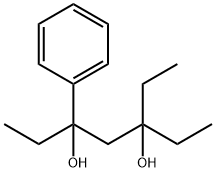 3-Ethyl-5-phenyl-3,5-heptanediol Struktur