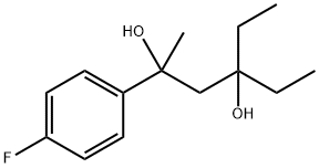 4-Ethyl-2-(p-fluorophenyl)-2,4-hexanediol Struktur