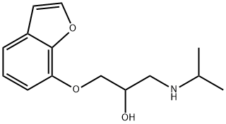 1-benzofuran-7-yloxy-3-(propan-2-ylamino)propan-2-ol Struktur