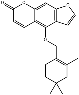 4-[(2,4,4-Trimethyl-1-cyclohexen-1-yl)methoxy]-7H-furo[3,2-g][1]benzopyran-7-one Struktur