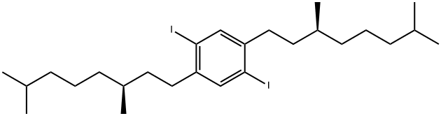 1 4-BIS-(3 7-DIMETHYLOCTYL)-2 5-DIIODOB& Struktur