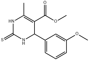 methyl 4-(3-methoxyphenyl)-6-methyl-2-thioxo-1,2,3,4-tetrahydro-5-pyrimidinecarboxylate Struktur