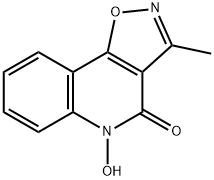 5-Hydroxy-3-methylisoxazolo[4,5-c]quinolin-4(5H)-one Struktur