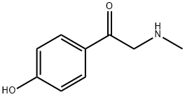 1-(4-hydroxyphenyl)-2-(methylamino)ethan-1-one Struktur