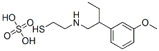 2-[2-(m-Methoxyphenyl)butyl]aminoethanethiol sulfate Struktur