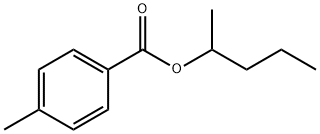 Benzoic acid, 4-Methyl-, 1-Methylbutyl ester Struktur