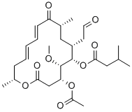 9-Deoxy-9-oxoleucomycin V 3-acetate 4''-O-(3-methylbutanoate) Struktur