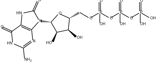 8-hydroxyguanosine triphosphate Struktur