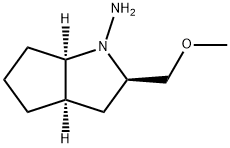 Cyclopenta[b]pyrrol-1(2H)-amine, hexahydro-2-(methoxymethyl)-, (2R,3aR,6aR)- (9CI) Struktur