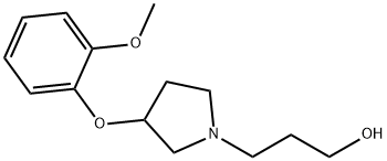 3-(o-Methoxyphenoxy)-1-pyrrolidine-1-propanol Struktur