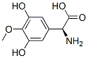 Benzeneacetic acid, alpha-amino-3,5-dihydroxy-4-methoxy-, (alphaS)- (9CI) Struktur