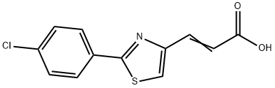 3-[2-(4-chlorophenyl)-1,3-thiazol-4-yl]prop-2-enoic acid Struktur