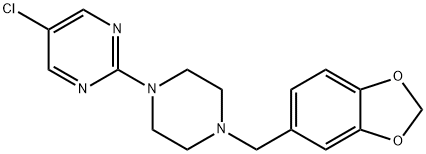 5-Chloro-2-(4-piperonyl-1-piperazinyl)pyrimidine Struktur