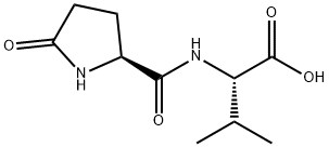 (2S)-3-methyl-2-[[(2S)-5-oxopyrrolidine-2-carbonyl]amino]butanoic acid Struktur