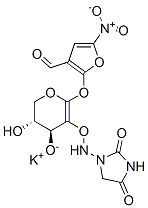 Hydantoin, 1-((3-(5-nitro-2-furyl)allylidene)amino)-, potassium salt Struktur