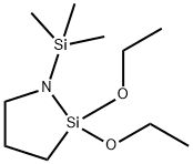 2,2-diethoxy-1-(trimethylsilyl)-1-aza-2-silacyclopentane Struktur