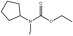 Cyclopentanecarbamic acid, N-fluoro-, ethyl ester (8CI) Struktur