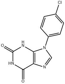 9-(4-chlorophenyl)-3H-purine-2,6-dione Struktur