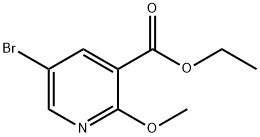 3-Pyridinecarboxylic acid, 5-broMo-2-Methoxy-, ethyl ester Struktur