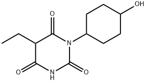 5-Ethyl-1-(4-hydroxycyclohexyl)barbituric acid Struktur