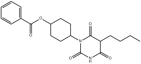 1-(4-Benzoyloxycyclohexyl)-5-butylbarbituric acid Struktur