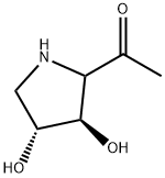 Ethanone, 1-[(3R,4R)-3,4-dihydroxy-2-pyrrolidinyl]- (9CI) Struktur