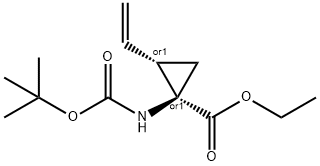 (1R,2S)-1-BOC-AMINO-2-VINYLCYCLOPROPANECARBOXYLIC ACID ETHYL ESTER Struktur