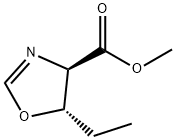 4-Oxazolecarboxylicacid,5-ethyl-4,5-dihydro-,methylester,(4R,5S)-(9CI) Struktur