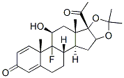 9-fluoro-11beta-hydroxy-16alpha,17-(isopropylidenedioxy)pregna-1,4-diene-3,20-dione  Struktur