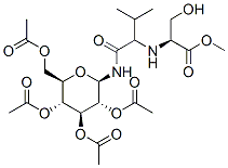 L-Serine, N-[2-methyl-1-[[(2,3,4,6-tetra-O-acetyl-beta-D-glucopyranosyl)amino]carbonyl]propyl]-, methyl ester (9CI) Struktur