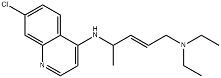 7-Chloro-N-[(E)-4-(diethylamino)-1-methyl-2-butenyl]-4-quinolinamine Struktur