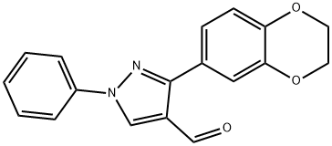 3-(2,3-DIHYDRO-BENZO[1,4]DIOXIN-6-YL)-1-PHENYL-1H-PYRAZOLE-4-CARBALDEHYDE Struktur