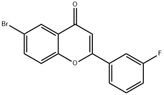 6-BROMO-2-(3-FLUOROPHENYL)-4H-CHROMEN-4-ONE Struktur